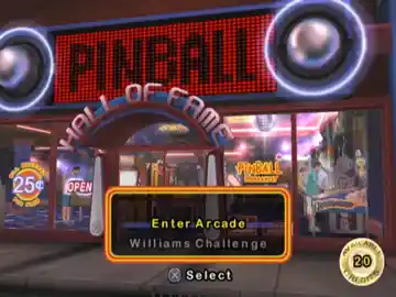 Pinball Hall of Fame The Williams Collection (USA) screen shot title